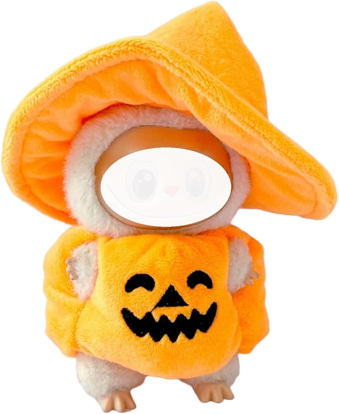 Halloween Clothes for LABUBU 17cm Doll (NO Doll),Outfit for LABUBU,Dress and Hairpin Set for LABUBU Dress Up,Accessories for LABUBU