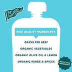 Serenity Kids 7+ Months World Explorers Baby Food Pouches Puree Made with Ethically Sourced Meats & Organic Veggies - 3.5 Ounce BPA-Free Pouch - Beef Kebab - 12 Count Meat Baby Food