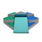 Factory Direct Partners 13383 SoftScape Step Up and Slide Corner Climber, Indoor Active Play Structure for Toddlers and Preschoolers (4-Piece) - Contemporary