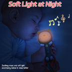 Baby Music Rattle, Teething Toys for Infants 6-12-18 Months Toddlers, Light-Up & Chew Sensory Toys for Baby Boy Girl Gifts (Grizzlies)
