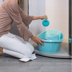 BEABA by OKBaby, Onda Baby Bath, Ergonomic Multi-Position tub for Infants and Babies up to 12 Months, Integrated Water Thermometer, Made in Italy, Grey