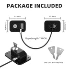 Refrigerator Lock 2 Packs, Fridge Lock with Silicone Wire Protection Fridge Locks for Kids Easy to Use and Install Cabinet Locks with Key, Black