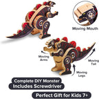 Little Jupiter DIY Wooden Kit with Stickers - Japanese Monster for 7-12 Yrs - Woodworking Kits - Wood Crafts - Building Kit - Wooden Crafts (Monster Type 1)