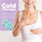 Breast Therapy Ice Packs, Hot and Cold Breast Pads, Breastfeeding Essentials Large Gel Bead Packs for Moms, 2 Pack (Teal, M)