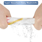 softan Baby Washcloths, 24Pack Baby Wash Cloths Extra Soft & Ultra Absorbent, Baby Towels Face Towel Unisex for Boys Girls Face & Body, Washclothes Gentle on Sensitive Skin, 9''x 9''Blue Planet