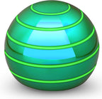 Luminous Desk Spinning Toys for Kids Adults, Metal Full Body Optical Illusion Fidget Spinner Kinetic Sterss Ball, Glow in The Dark Desktop Stress Relief Gifts for Office Classroom Boys Age 3-5 8-10