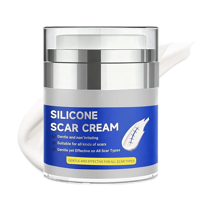 Silicone Scar Cream,Silicone Gel for Scars,Professional Scar Removal Cream for Surgical and Old Scars,Stretch Marks, Old and New Scars