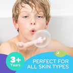 Mobi Little Whale Bubble Bath, Tropical Fruity Scent Kids Body Wash, Gentle Moisturizing Tub Foam for All Skin Type, GMO-Free, Stain-Free, Clear, 8 fl oz