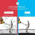 Funbliss Fixed Headrest Baby Car Mirror, Car Mirror for Baby Compatible with Tesla and other vehicles,360° Rotation, Shatterproof Plastic, No Assembly Required