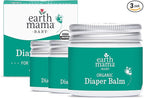 Earth Mama Organic Diaper Balm 2-Ounce | Diaper Cream for Baby | EWG Verified, Petroleum & Artificial Fragrance-Free with Calendula for Sensitive Skin (3-Pack)