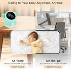 Baby Monitor with Camera and Audio, 1080P Baby Camera Monitor WiFi Smartphone App Control Night Vision 4.3” Screen 2-Way Talk Temperature & Humidity Sensor Lullabies Motion & Cry Detection iOS/Android
