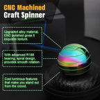 Luminous Kinetic Spinning Desk Toys, Metal Full Body Optical Illusion Fidget Spinner Ball, Glow in The Dark Fingertip for Office Classroom, Stress Relief Birthday Gifts for Kids Adults