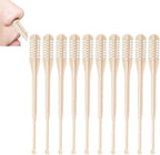 10PCS Nasal Hair Cutter, 2 in 1 Noses Hairs Knife with Earpick, 360° Rotating Nostril Hair Removal Tool, Portable Double Sided Nostril Hairs Remover Tool for Men Women Travel Essentials (Beige)