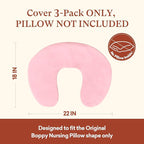 3-Pack Nursing Pillow Cover ONLY Compatible with Boppy Nursing Pillow, Soft Covers for Breastfeeding Pillows