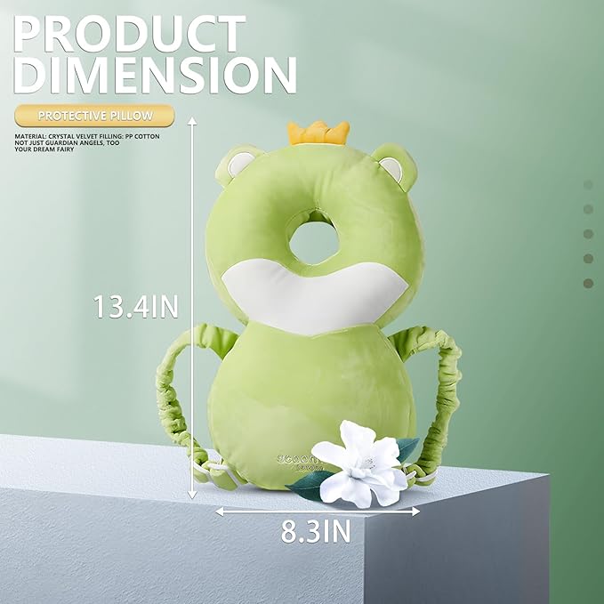 Baby Walker Head Protector Backpack Wear,Toddler Adjustable Baby Head Protection Backpack for Safety Baby Learning Walking Crawling (Dinosaurs)