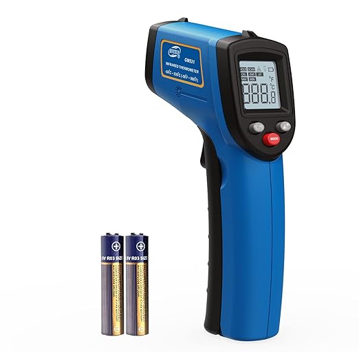 Infrared Thermometer Laser Temperature Gun, Digital Surface Heat Temp Gun Non-Contact for Cooking Food, Pizza Oven, Griddle Meat, Refrigerator, HVAC, Grill, Engine -58℉~986℉ (GM531)