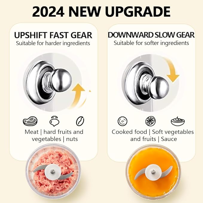 Baby Food Maker Mini Cute and Small Food Processor Puree Blender Grinder Chopper 1.2 Cup Glass Bowl with 6 Blade Electric (Spaceman-White)