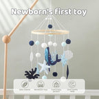 Baby Mobile Wind Chime Sea Creatures, Whale Mobile Wind Chime, Baby Bed Hanging Game Mobile for Children's Room Children's Bed Decor