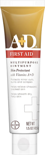 A+D First Aid Ointment, Multipurpose Dry Skin Moisturizer and Skin Protectant, 1.5 Oz (Pack of 3)