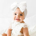 Baby Bows Headbands Nylon Hairbands Baby Girl Bows Hair Accessories for Infant Toddler Essentials(Black White Beige, mid)