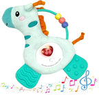 Baby Musical Activity Soft Toys with Sound & Light, Sensory Toys for Infant Developmental with Teether, Rattle and Textures, Soft Plush Toy for Newborn Gift 6 to 12 Months (Giraffe)
