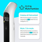 HubiBaby No-Touch Infrared Thermometer for Adults, Accurate Digital Forehead Thermometer, Large LED Display, Fever Alarm, 2 in 1 Forehead & Object Thermometer