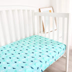 Crib Sheets for Boys or Girls 4-Pack, Fitted Crib Sheet 52'' x 28'' for Standard Crib & Toddler Mattress, Soft and Breathable Material, Baby Crib Sheets Neutral, Dinosaurs & Ocean