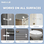 Child Safety Strap Locks (4 Pack) Baby Proof Cabinets, Drawers, Fridge, Toilet & Trash Cans – 3M Adhesive Childproof Locks – Jool Baby