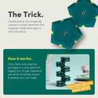 Speks Geode Matte Pentagons Magnetic Fidget Toy for Adults | Quiet Sensory Toy for Stress Relief & Anxiety, Office Desk Toy & Top Gadget Gift Idea | Monstera, 12-Piece Set