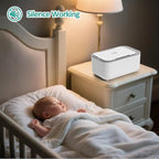 Baby Wipe Warmer, Wipe Warmer and Baby Wet Wipes Dispenser, Smart Precise Temperature Control Large Capacity Evenly Overall Heating Silence, Wipes Warmer for Babies Portable Wipe Warmer (White)
