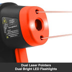 BTMETER BT-1500 Pyrometer 30:1 Industrial Laser Thermometer Gun, -58℉ to 2732℉ Non Contact High Temp Infrared Thermometer Digital IR Temperature Gauge Orange(NOT for Human Temp Test)