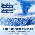 Dimora Silicone Super Absorbent Wound Dressings - Gentle Adhesive Bandages with Ultrasorb Polymer,Heavy Exudate Wound Care Pads 6"X 6" 10 Packs