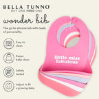 Bella Tunno Baby Bib for Eating, Waterproof Silicone Bib with Large Food Catcher, Adjustable Fit for Babies 4-12 months & Toddlers 1-3 Years, Boys & Girls, High Fives