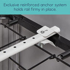 hiccapop Convertible Crib Bed Rail for Toddlers, Crib Rail Guard with Reinforced Anchor Safety