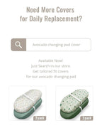 Blissful Diary Muslin Baby Changing Pad with Waterproof Lining Foam, Baby Changing Table Pad with Cover for Dressers (Botanical Leaf, Avocado)