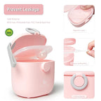 Termichy Baby Formula Dispenser, Portable Milk Powder Dispenser Container with Carry Handle and Scoop for Travel Outdoor Activities with Baby Infant, 8.8OZ, 0.55LB, 250g (Pink-2pack)