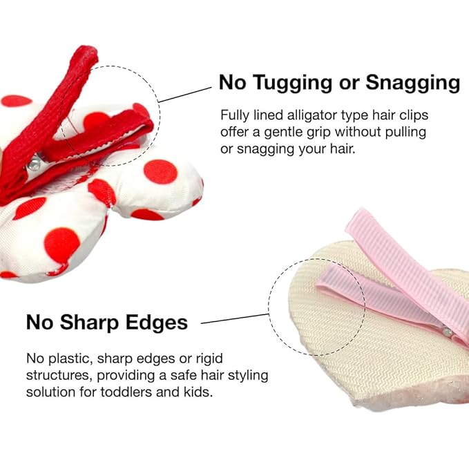 Hair Clips for Girls 16 Pcs No Slip Assorted Barrettes for Kids Bows Pink Red Cute Hair Accessories for Little Girls Teens Toddlers Child Kids Gifts