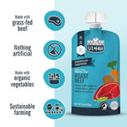 Li’l Hala Baby Food Pouches – 24 Total (2 Flavors) – Grass-Fed Beef Shawarma & Roast Beef with Organic Veggies – Protein & Healthy Fats – Toddler Meat Puree Meals for 6+ Months – No Hormones – 3.5 oz