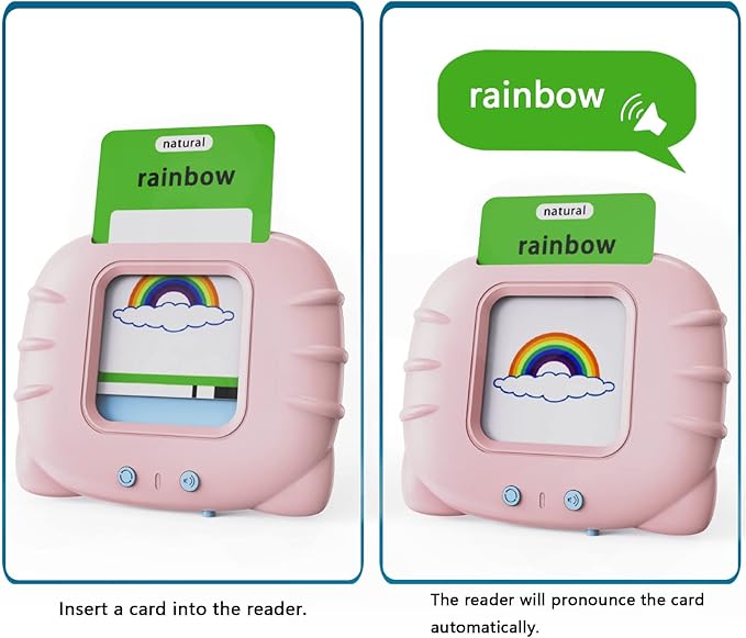 Lapare Audible Educational Toy with Music for Toddlers Age 1 2 3 4 5, 252 Sight Words Flash Cards Kindergarten Toy for Girls to Learn Alphabet Number Color Shapes and More