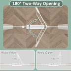 TSAYAWA Extra Wide Baby Gate with Door,33.8-38.5 Inch Walk Through Large Long Child Gates for Stair Doorway - Indoor Outdoor Safty Gate for Toddler Pet Dog Doggie White