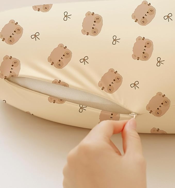 Nursing Pillow Covers 2 Pack, Breastfeeding Pillow Slipcovers Soft and Stretchy, Nursing Covers for Baby Girls Boys Newborn