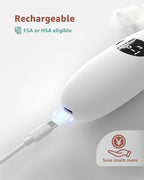 GROWNSY Nasal Aspirator for Baby | Baby Nose Sucker | Electric Nose Suction for Toddler, Ergonomic Booger Sucker with 3 Silicone Tips, Music & Light Soothing Function(White)