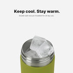 Comotomo Toddler Tumbler 8oz Insulated Sippy Cup with Silicone Straw and Spout, Green