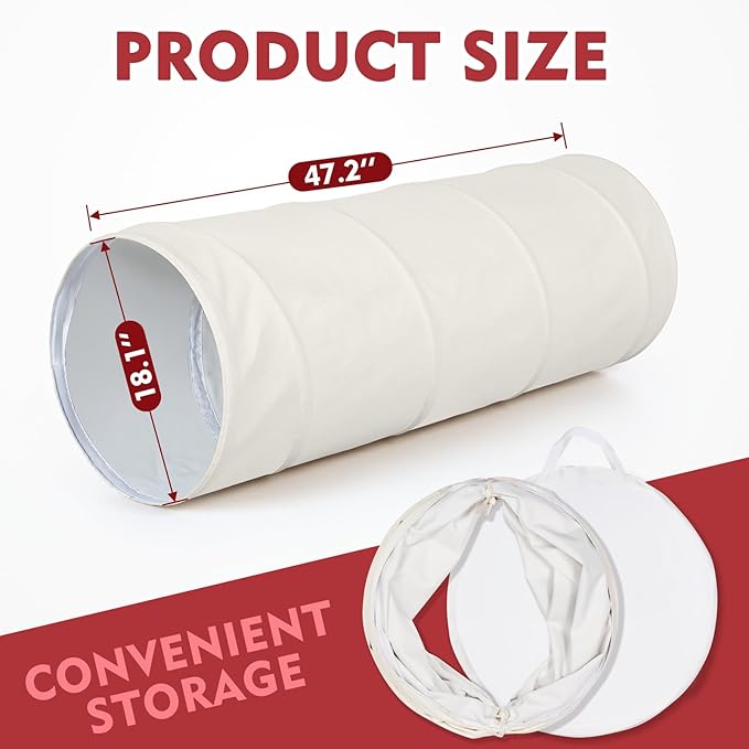 Moncoland Kids Play Tunnel Tent for Toddlers,Colorful Pop Up Crawl Toy Baby Children or Dog Cat Pets,Collapsible Gift Boy and Girl Indoor Outdoor Games (Kids Tunnel)