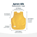 Tiny Twinkle Mess Proof Apron Bibs - 2 Pack Waterproof & Lightweight Baby Bibs for Led Weaning | 100% Recycled Polyester, Easy Clean & Machine Washable (Taupe Dandelion,Small 6-24 Months)