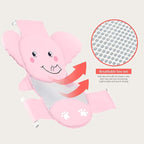 AIR&TREE Baby Bath Seat Support Net, Quick Drying, Adjustable, Comfortable, Non-Slip, Infant Bathtub Sling Shower Mesh for a Tub, with Safety Support Corners (Pink)
