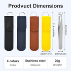 2026 New Stainless Steel Nose Hair Tweezers, Universal Portable Reusable Nose Hair Plucker for Men & Women (Brown)