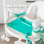 Busy Baby Teething Spoon - 2-in-1 Teether and Training Spoon for Self Feeding, Dishwasher Safe, BPA Free, Food Grade Silicone (Blue)