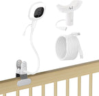 Upgraded Baby Monitor Clip Charger Mount for Nanit Pro/Plus/Original Cameras with Type-C Charging Port Connector Mount Portable Camera Holder for Travel & Crib,Temperature and Humidity Display