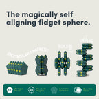 Speks Geode Matte Pentagons Magnetic Fidget Toy for Adults | Quiet Sensory Toy for Stress Relief & Anxiety, Office Desk Toy & Top Gadget Gift Idea | Monstera, 12-Piece Set